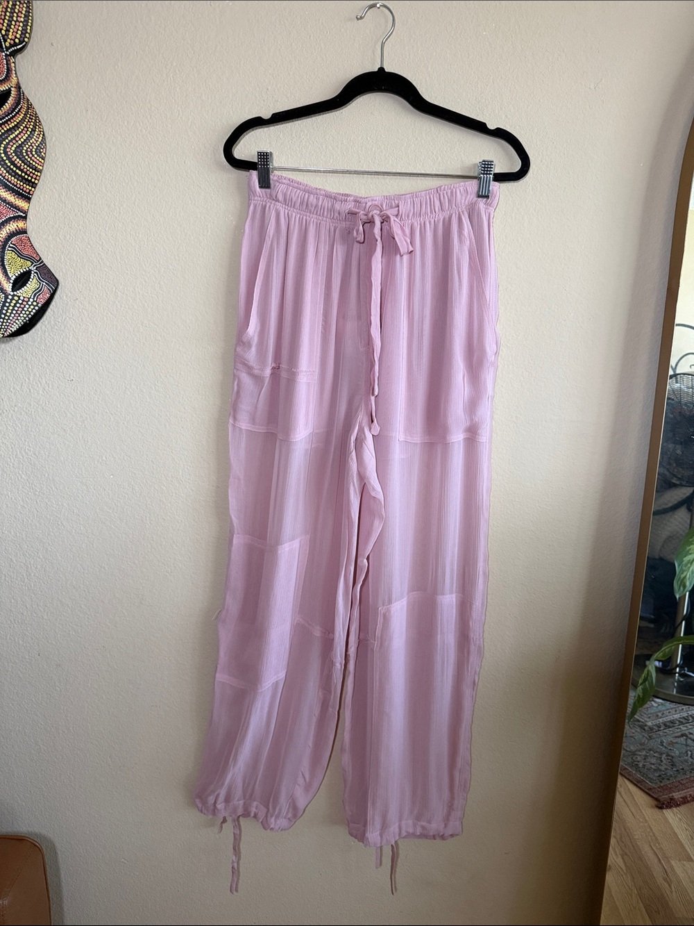 Zara Flowy Wide-Leg Drawstring Pants